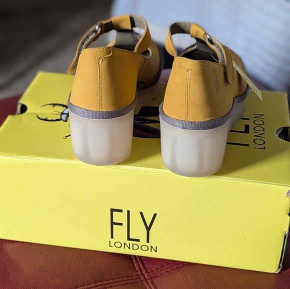 Fly London Yellow Women's Shoes - Picture 5 of 7